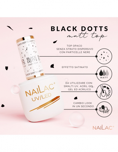 Top UV Black Dotts Matt NaiLac 7ml