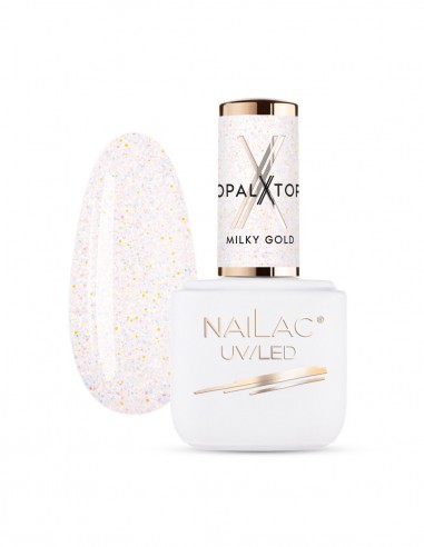 Top Coat OpalX Top Milk Gold NaiLac 7ml